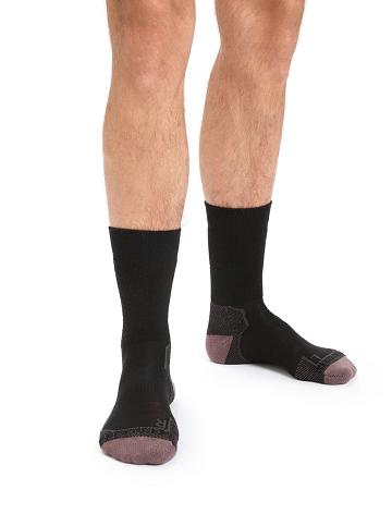 Icebreaker Merino Hike+ Medium Crew Strumpor Herr Svarta | SE 1924VRWD